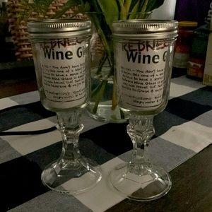 NWT ball jar wine glasses - sold as set